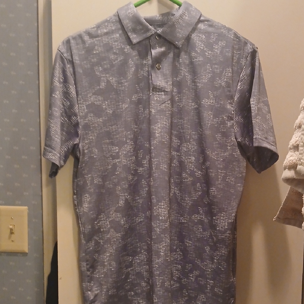 Kids Polo Shirt in Blue Pattern